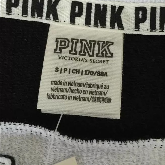 VS Pink Black Marl White Lace Up Varsity Crew - Picture 7 of 8